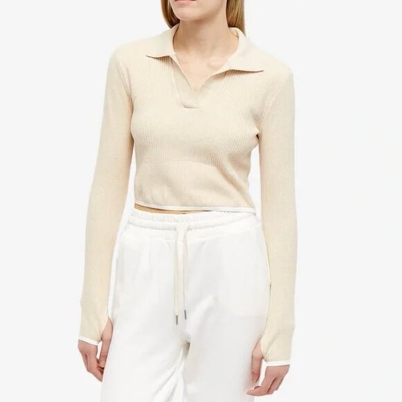 🔥 Nike x Jacquemus Polo Shirt XL  Streetwear Collab Hype Drop Neutral Beige 🔥 - Picture 6 of 16